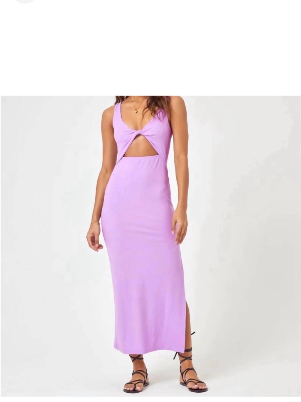 L*Space Lavender Twist Front Maxi Dress